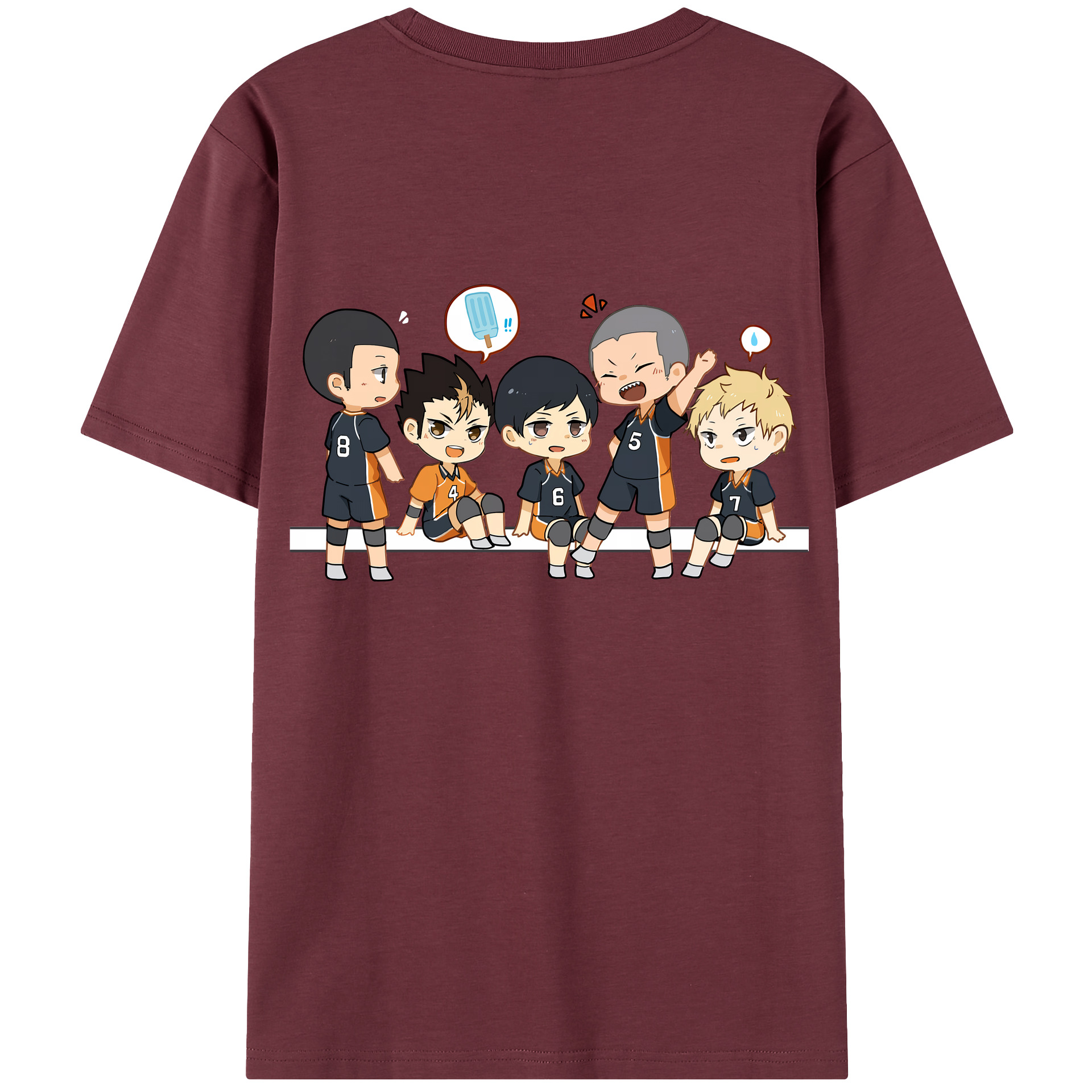 （画像用） ハイキュー!! Haikyu!! 綿100％半袖Tシャツ（背面プリント）